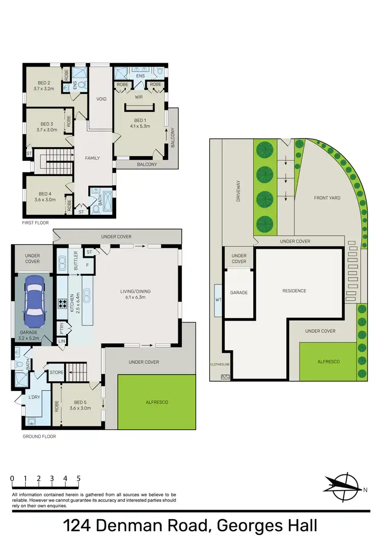 Floorplan of Homely semi-detached listing, 124 Denman Road, Georges Hall NSW 2198