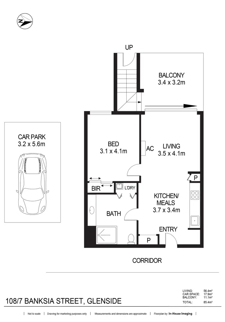 Floorplan of Homely apartment listing, 108/7 Banksia Street, Glenside SA 5065