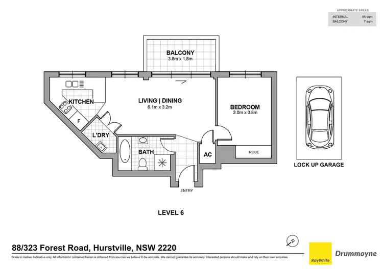 Floorplan of Homely apartment listing, 88/323 Forest Road, Hurstville NSW 2220