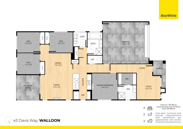 Floorplan of Homely house listing, 43 Davis Way, Walloon QLD 4306
