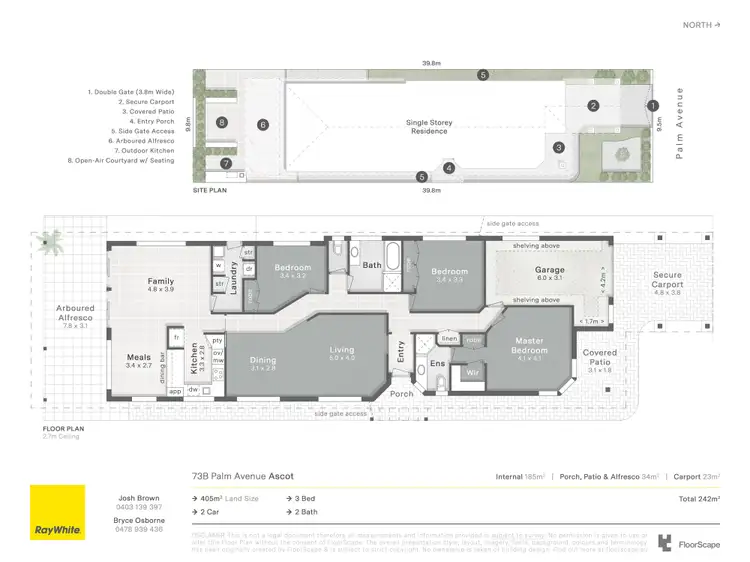 Floorplan of Homely house listing, 73B Palm Avenue, Ascot QLD 4007