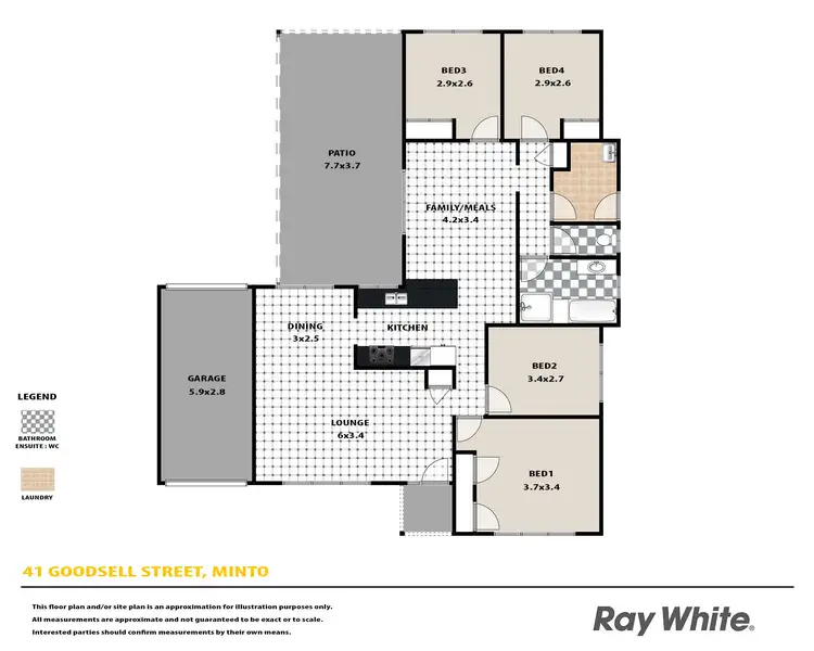 Floorplan of Homely house listing, 41 Goodsell Street, Minto NSW 2566