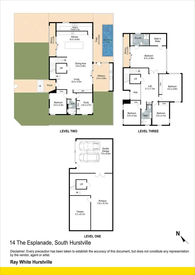 Floorplan of Homely semi-detached listing, 14 The Esplanade, South Hurstville NSW 2221