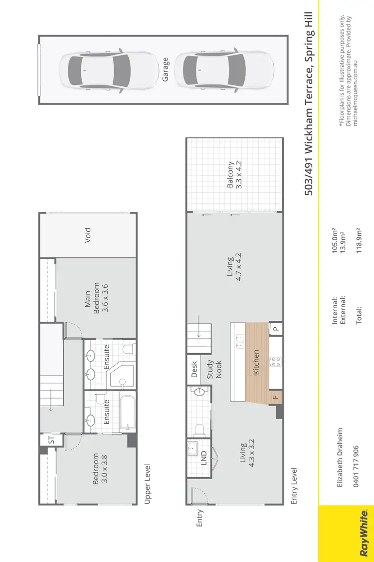 Floorplan of Homely apartment listing, 503/491 Wickham Terrace, Spring Hill QLD 4000
