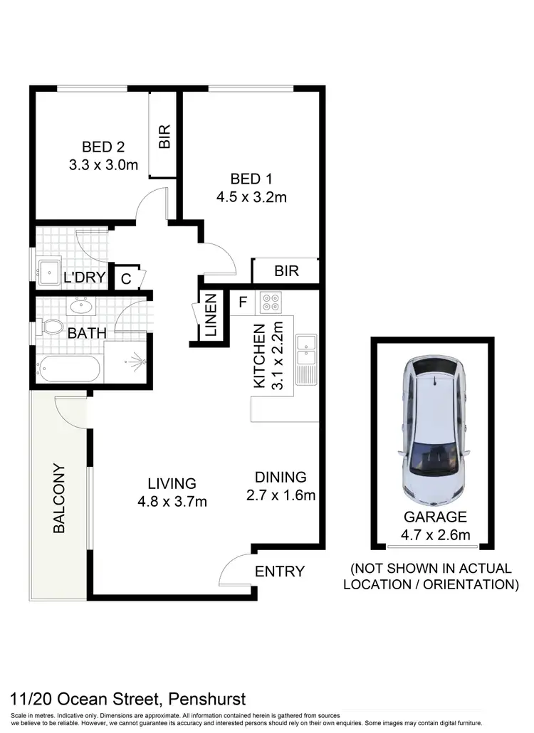 Floorplan of Homely apartment listing, 11/20 Ocean Street, Penshurst NSW 2222