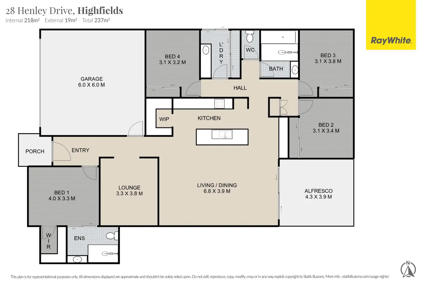 Floorplan of Homely house listing, 28 Henley Drive, Highfields QLD 4352