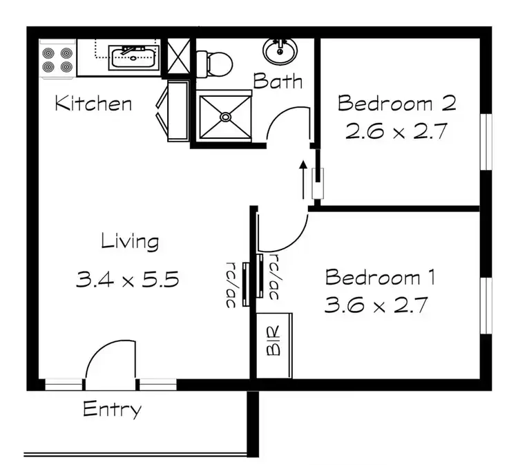 Floorplan of Homely apartment listing, 10/14-16 Crozier Road, Victor Harbor SA 5211