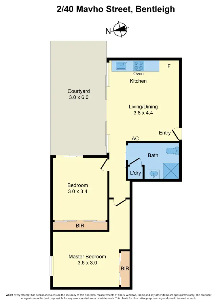Floorplan of Homely apartment listing, 2/40 Mavho Street, Bentleigh VIC 3204