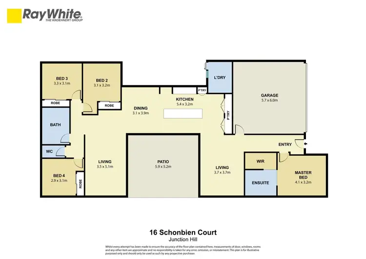 Floorplan of Homely house listing, 16 Schonbien Court, Junction Hill NSW 2460