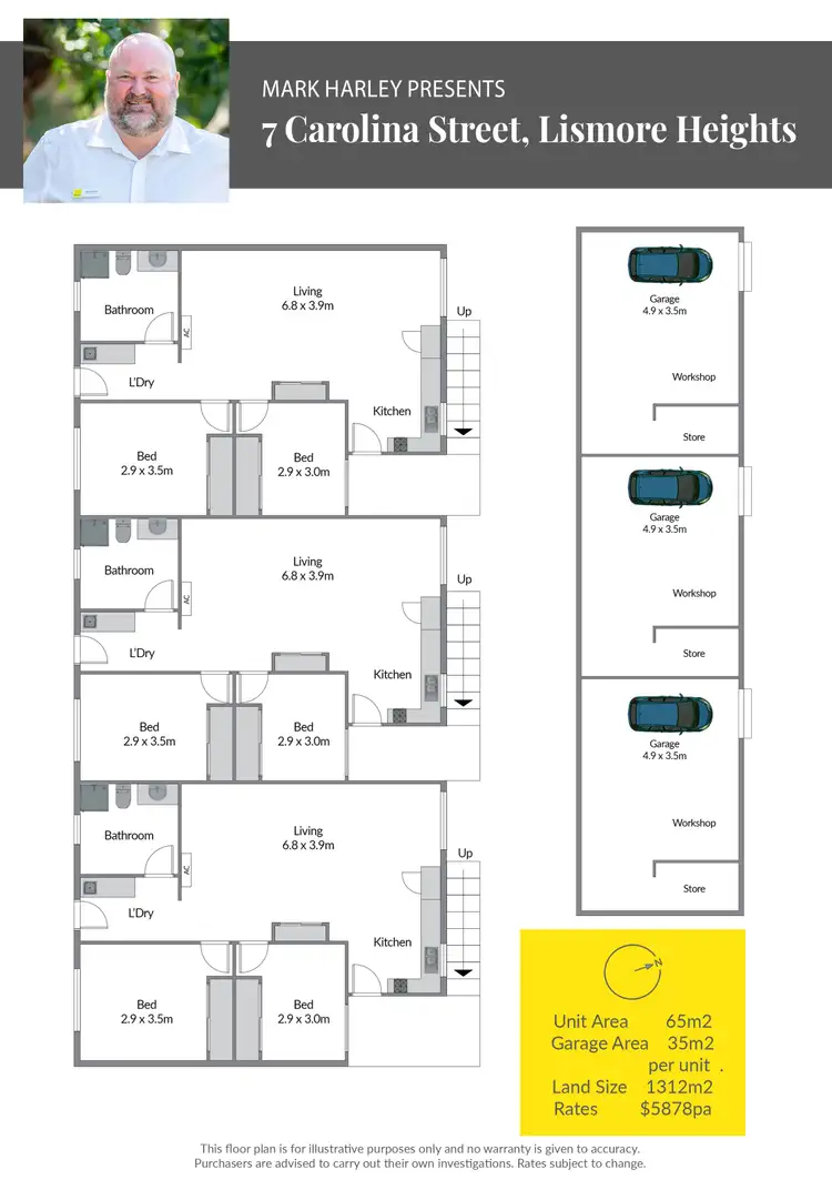 Floorplan of Homely block of units listing, 7 Carolina Street, Lismore Heights NSW 2480