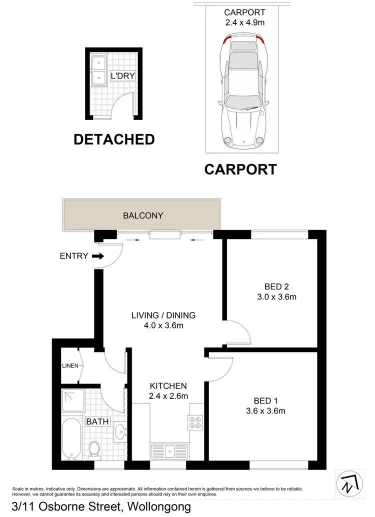 Floorplan of Homely unit listing, 3/11 Osborne Street, Wollongong NSW 2500