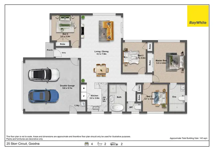 Floorplan of Homely house listing, 25 Storr Circuit, Goodna QLD 4300