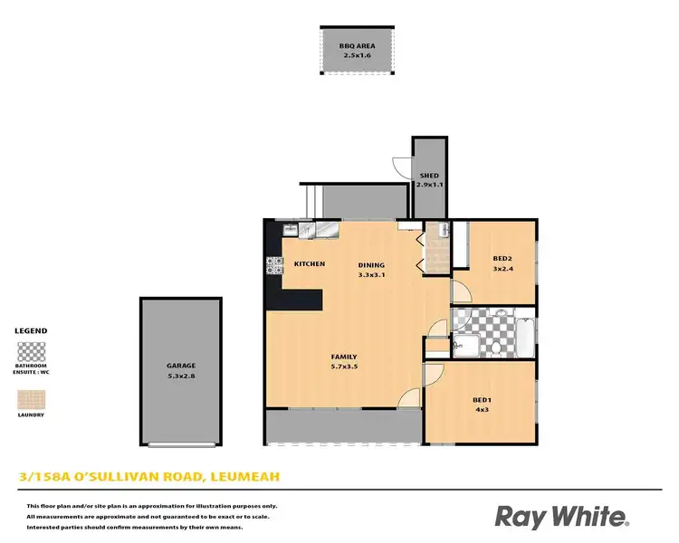 Floorplan of Homely villa listing, 3/158A O'Sullivan Road, Leumeah NSW 2560