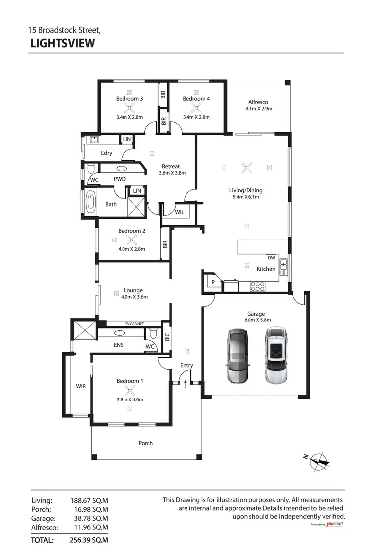 Floorplan of Homely house listing, 15 Broadstock Street, Lightsview SA 5085