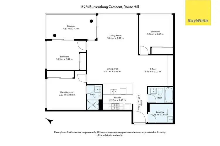 Floorplan of Homely apartment listing, 152/4 Burrendong Crescent, Rouse Hill NSW 2155