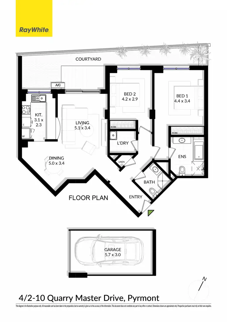 Floorplan of Homely apartment listing, 4/2-10 Quarry Master Drive, Pyrmont NSW 2009