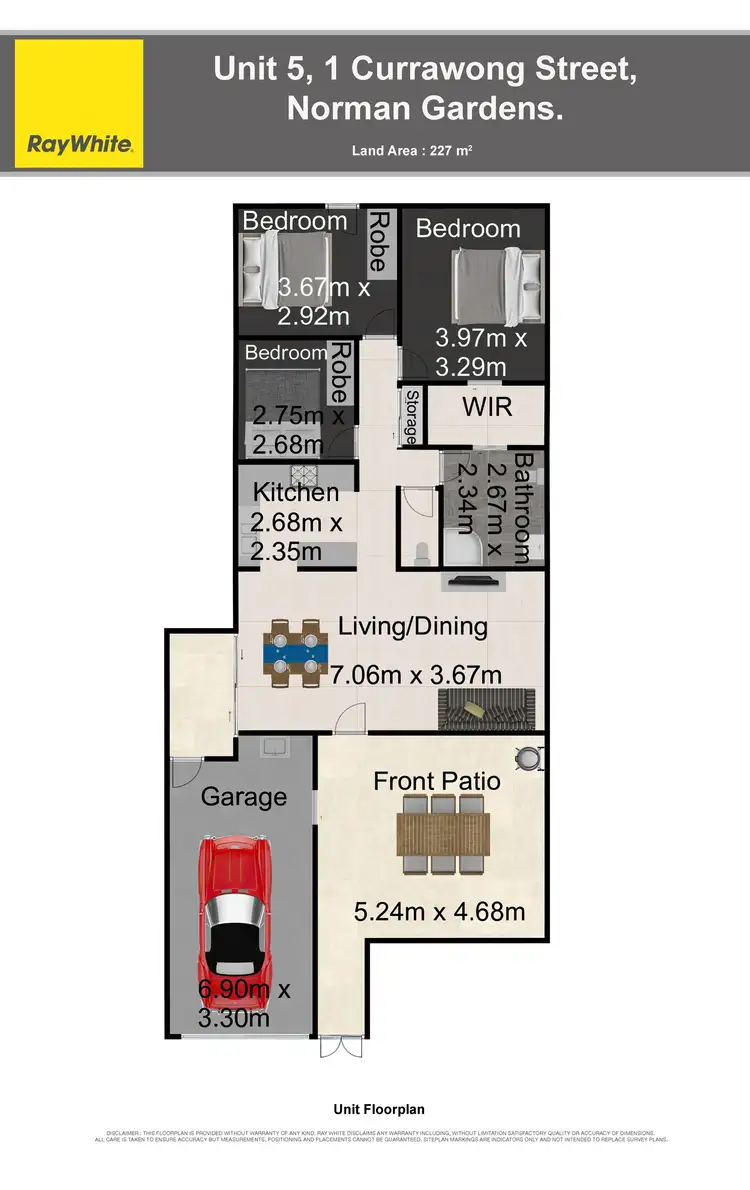 Floorplan of Homely unit listing, 5/1 Currawong Street, Norman Gardens QLD 4701