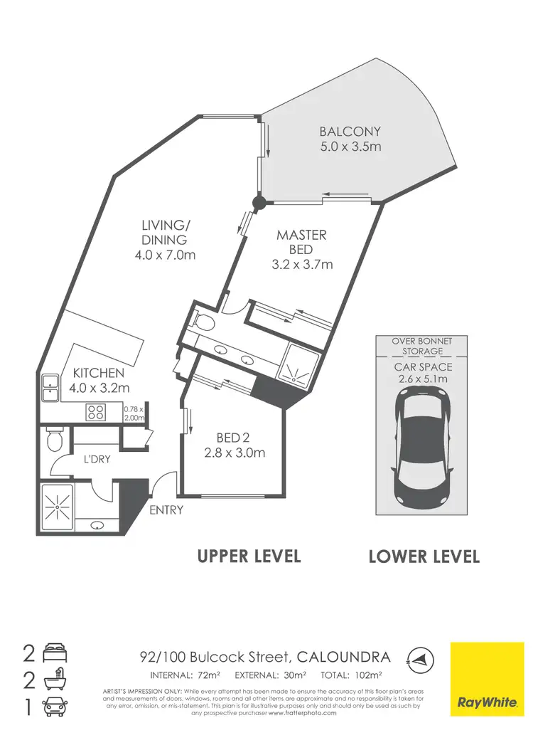 Floorplan of Homely unit listing, Unit 92/100 Bulcock Street, Caloundra QLD 4551
