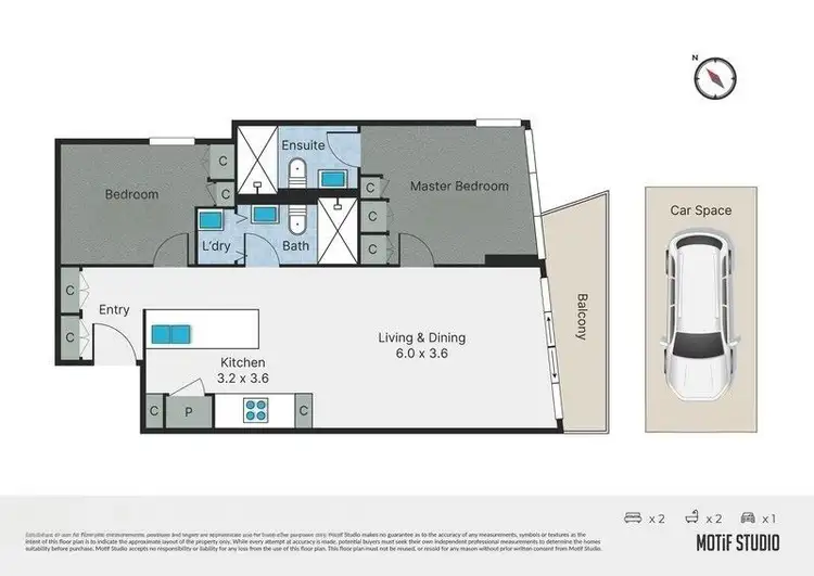 Floorplan of Homely apartment listing, 206/959 Ann Street, Fortitude Valley QLD 4006