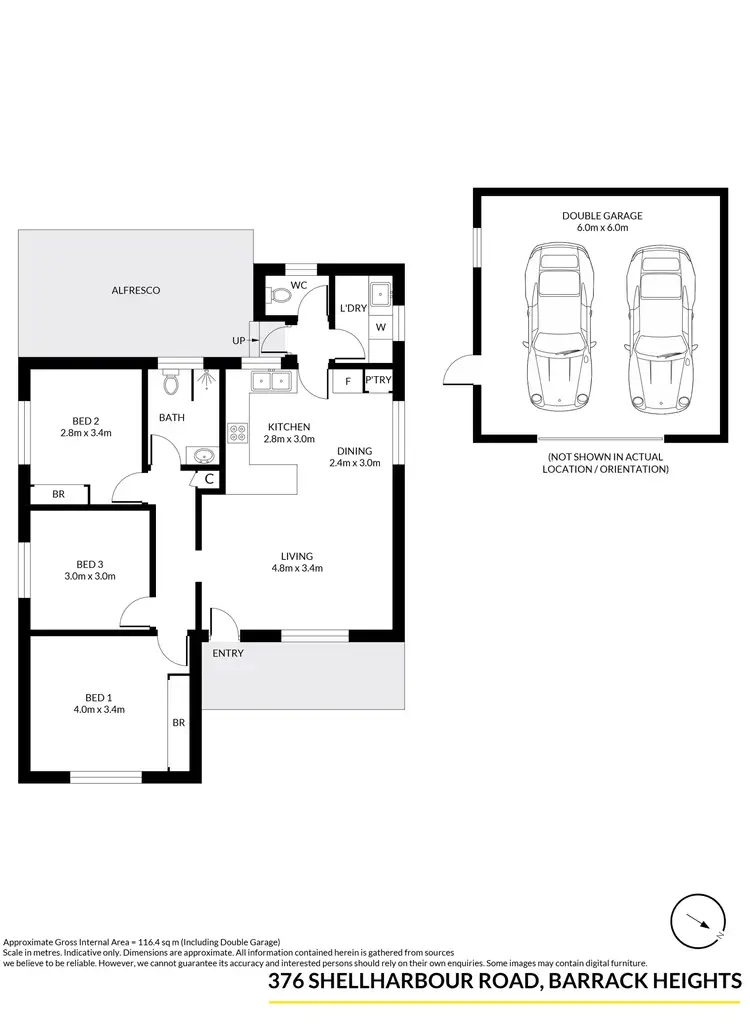 Floorplan of Homely house listing, 376 Shellharbour Road, Barrack Heights NSW 2528
