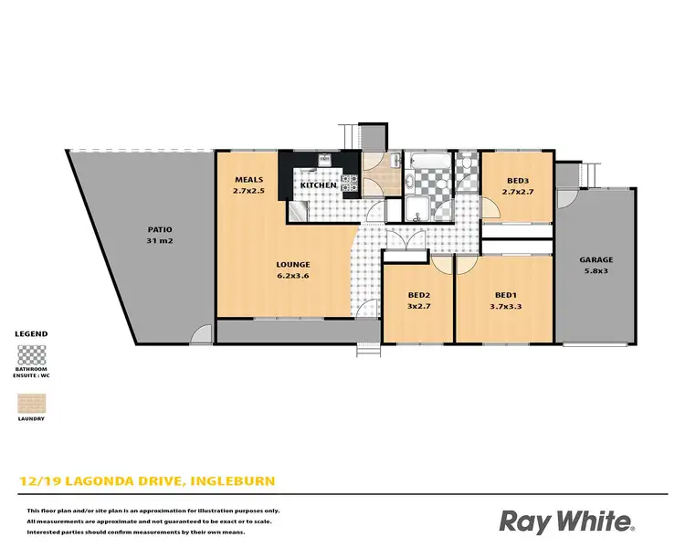 Floorplan of Homely house listing, 12/19 Lagonda Drive, Ingleburn NSW 2565
