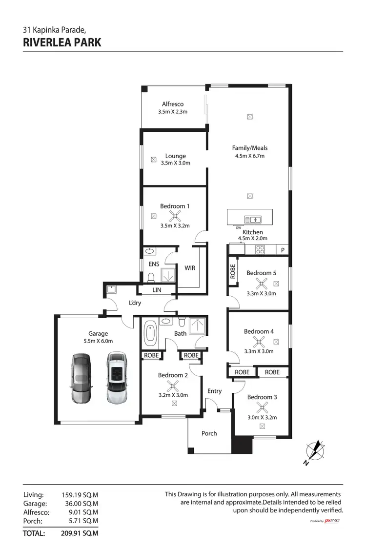 Floorplan of Homely house listing, 31 Kapinka Parade, Riverlea Park SA 5120