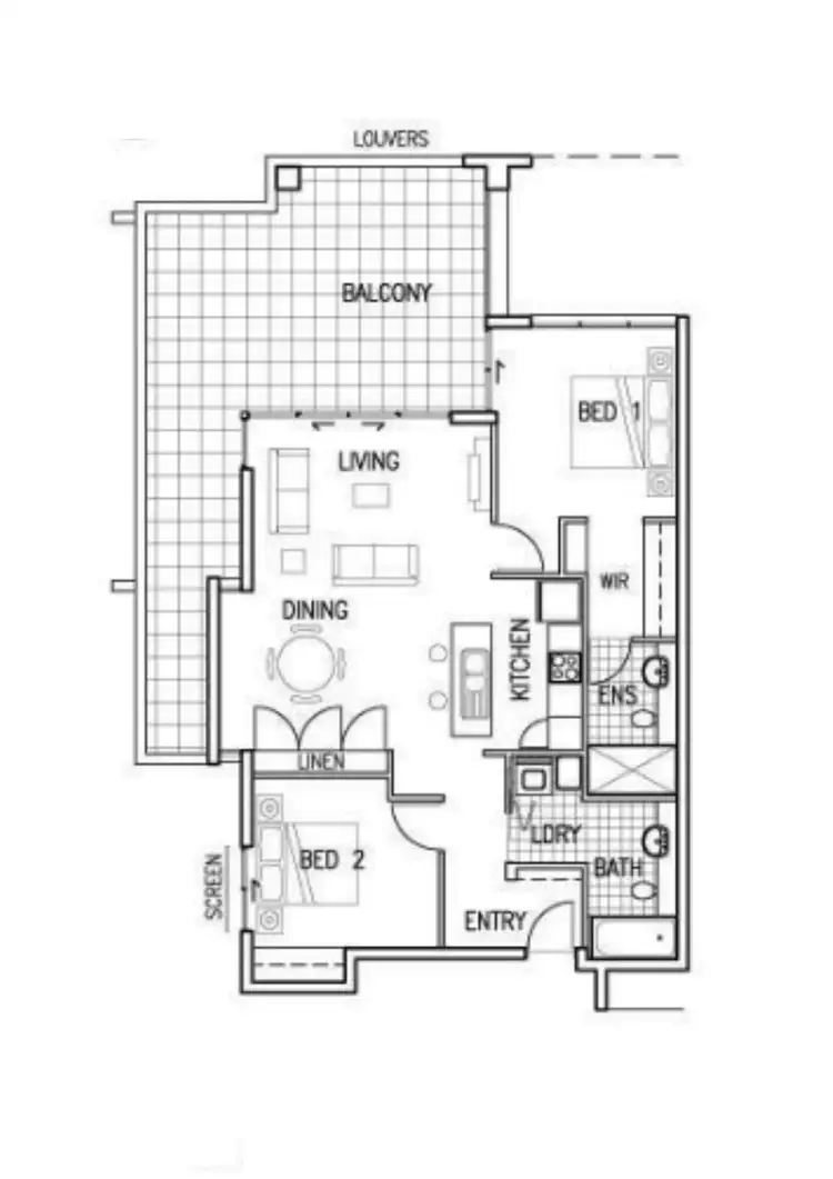 Floorplan of Homely apartment listing, 3/28 Ferry Road, West End QLD 4101
