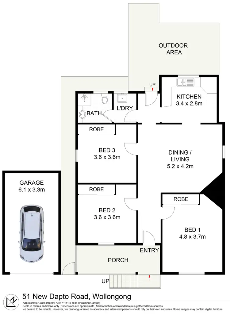 Floorplan of Homely house listing, 51 New Dapto Road, Wollongong NSW 2500