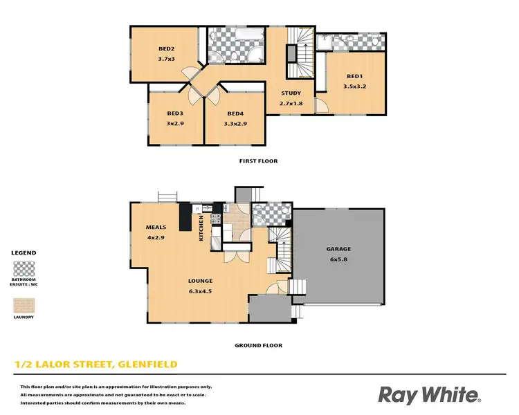 Floorplan of Homely house listing, 1/2 Lalor Street, Glenfield NSW 2167