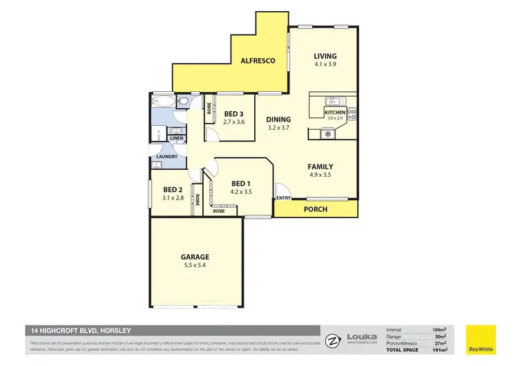 Floorplan of Homely house listing, 14 Highcroft Boulevard, Horsley NSW 2530