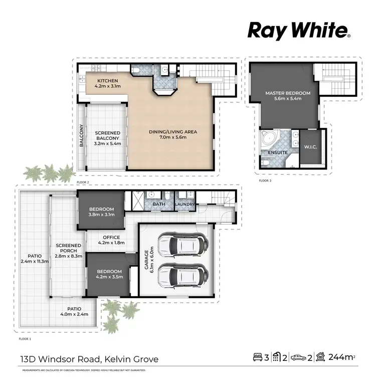 Floorplan of Homely townhouse listing, 13D Windsor Road, Kelvin Grove QLD 4059