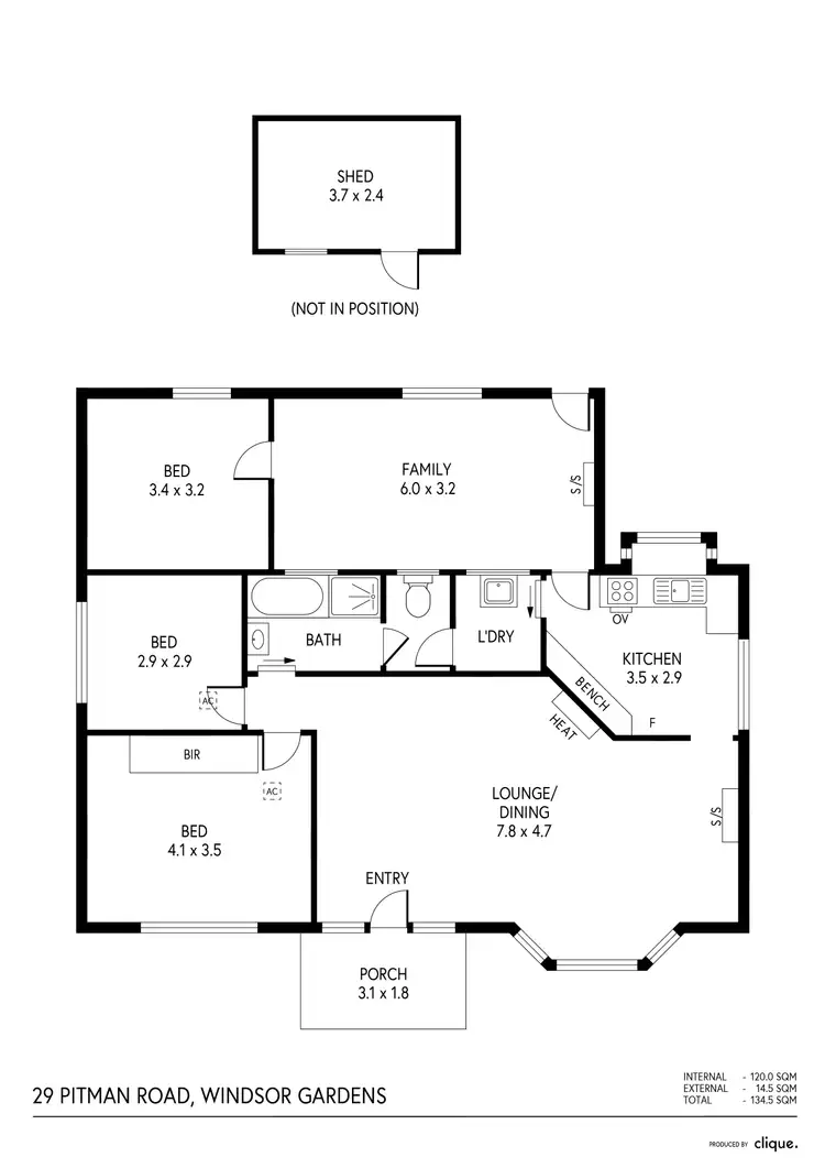 Floorplan of Homely house listing, 29 Pitman Road, Windsor Gardens SA 5087