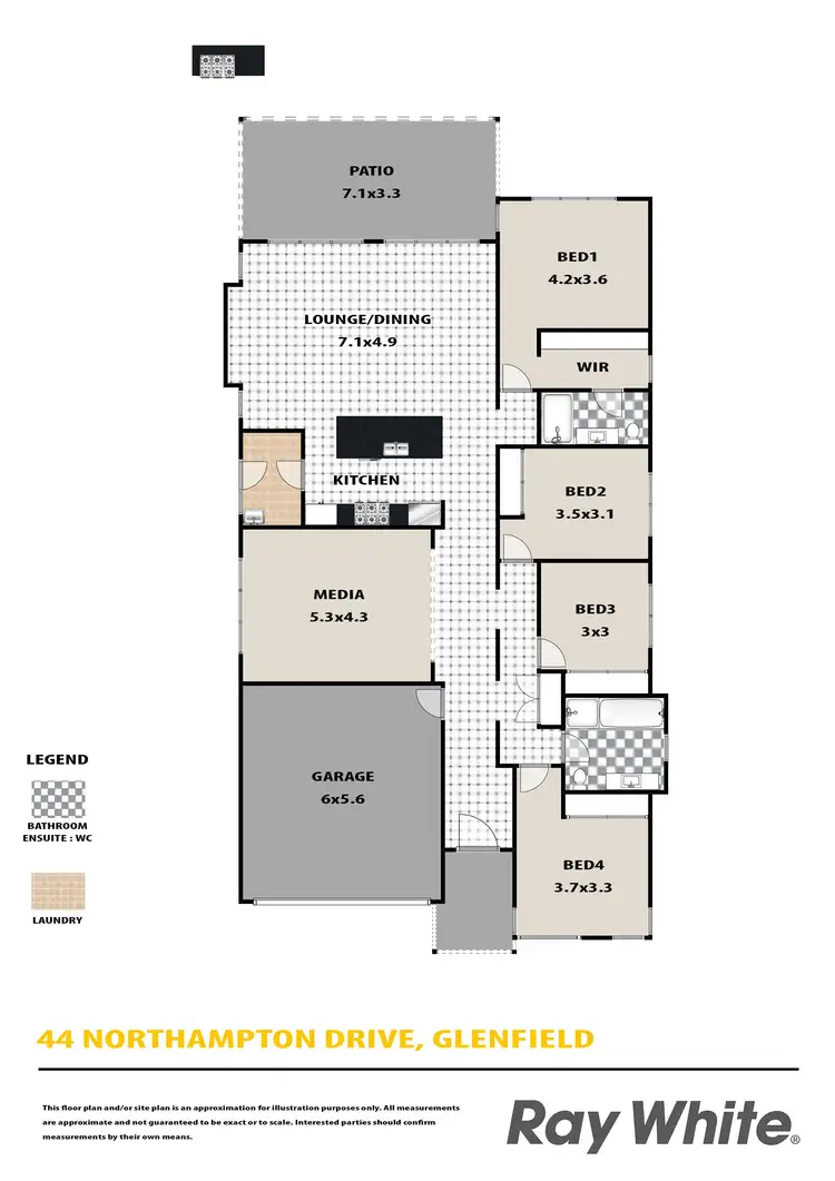 Floorplan of Homely house listing, 44 Northampton Drive, Glenfield NSW 2167