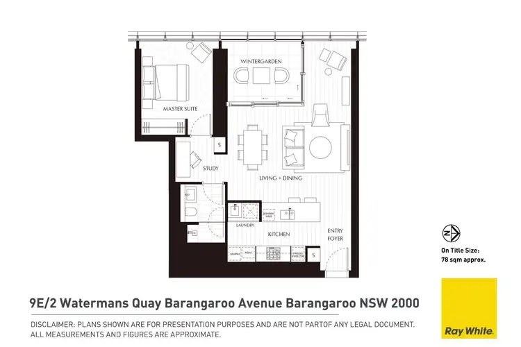 Floorplan of Homely apartment listing, Level 9/2 Watermans Quay, Sydney NSW 2000