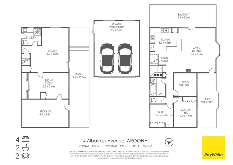 Floorplan of Homely house listing, 14 Albatross Avenue, Aroona QLD 4551