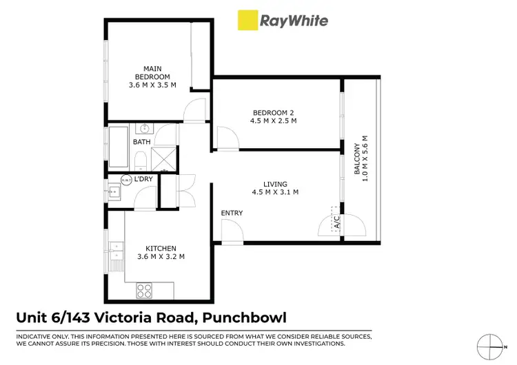 Floorplan of Homely unit listing, 6/143 Victoria Road, Punchbowl NSW 2196