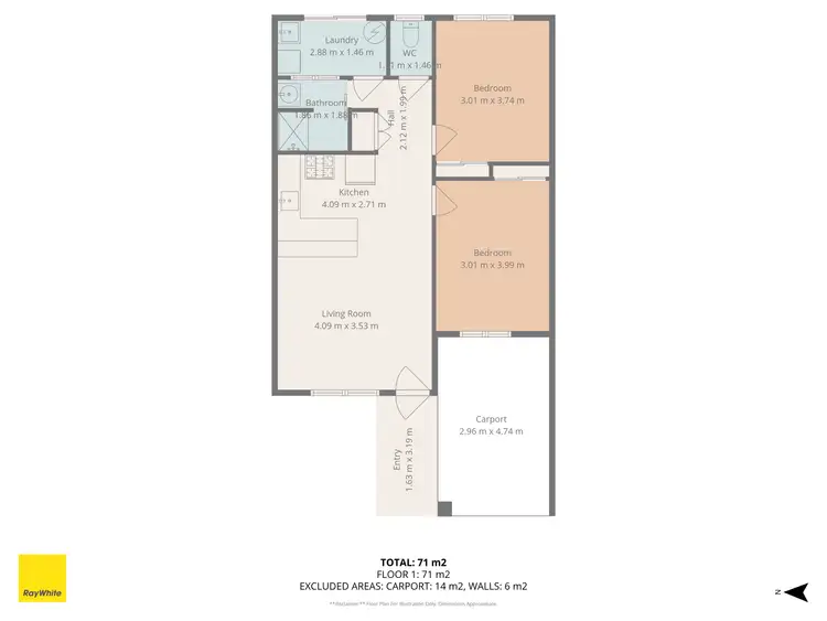 Floorplan of Homely unit listing, 3/6 Ferrero Street, Lucinda QLD 4850