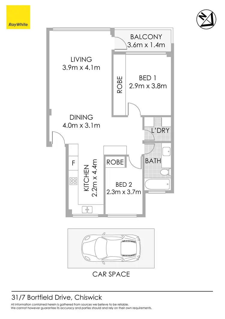 Floorplan of Homely apartment listing, 31/7 Bortfield Drive, Chiswick NSW 2046