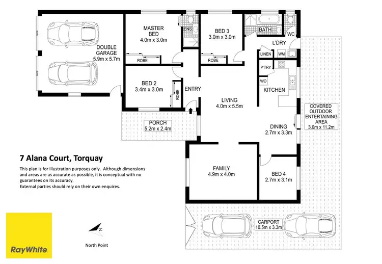 Floorplan of Homely house listing, 7 Alana Court, Torquay QLD 4655