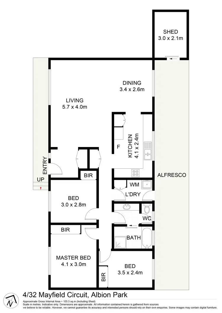 Floorplan of Homely villa listing, 4/32 Mayfield Circuit, Albion Park NSW 2527