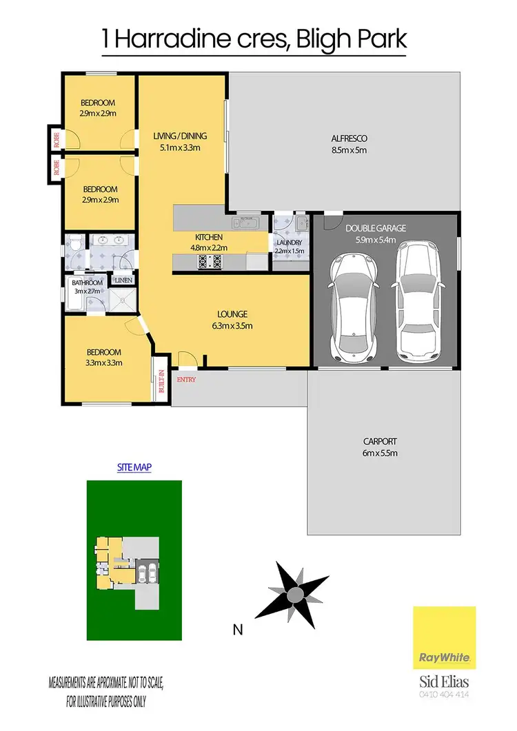 Floorplan of Homely house listing, 1 Harradine Crescent, Bligh Park NSW 2756