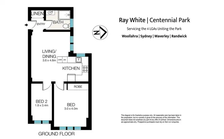 Floorplan of Homely apartment listing, 1/8 Vialoux Avenue, Paddington NSW 2021