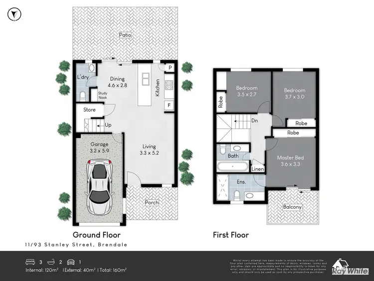 Floorplan of Homely townhouse listing, 11/93 Stanley Street, Brendale QLD 4500