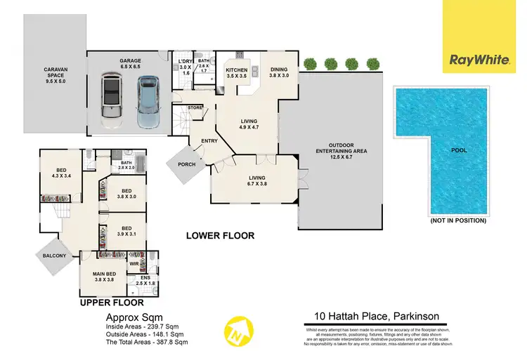 Floorplan of Homely house listing, 10 Hattah Place, Parkinson QLD 4115