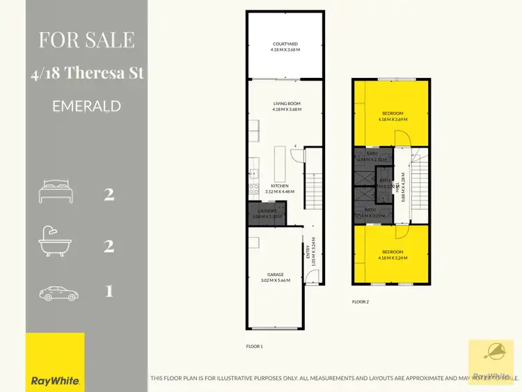 Floorplan of Homely unit listing, 4/18 Theresa Street, Emerald QLD 4720