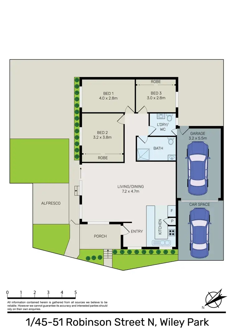 Floorplan of Homely villa listing, 1/45-51 Robinson Street North, Wiley Park NSW 2195