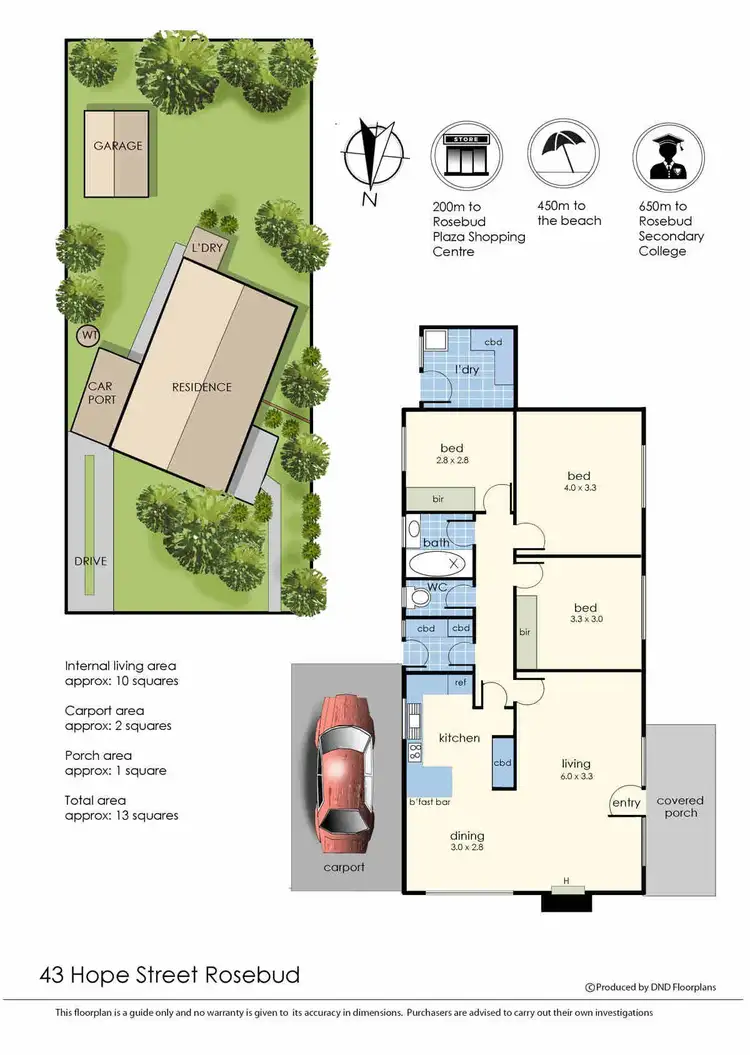 Floorplan of Homely house listing, 43 Hope Street, Rosebud VIC 3939