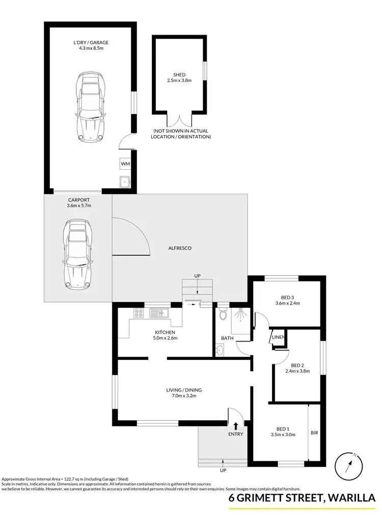 Floorplan of Homely house listing, 6 Grimmett Street, Warilla NSW 2528