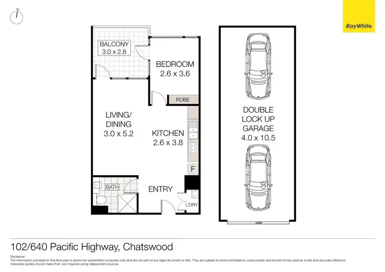 Floorplan of Homely unit listing, 102/640-650 Pacific Highway, Chatswood NSW 2067