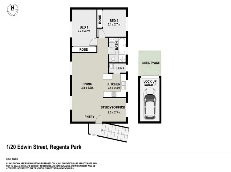 Floorplan of Homely apartment listing, 1/20 Edwin Street, Regents Park NSW 2143